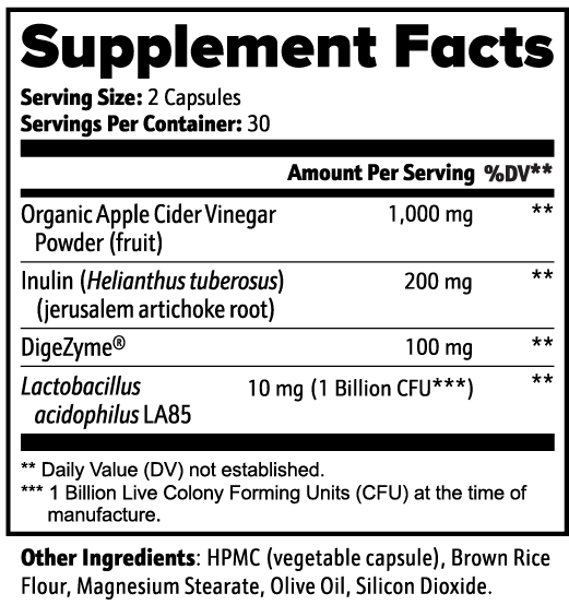 Natural Apple Cider Vinegar Capsules